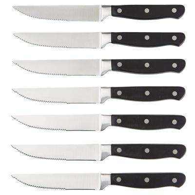 China Yangjiang Disposable High Quality ABS Handle Stainless Steel Serrated Steak Knife for sale