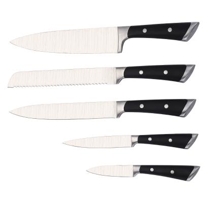 China Yangjiang Disposable Professional ABS High Quality Heavy Duty Handle Forged Knife Set Cuchillos De Cocina for sale