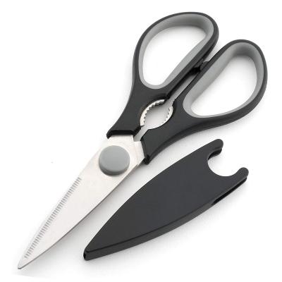 China Cutting Food Stainless Steel Scissors For Herbs Kitchen Shears With Blade Cover for sale