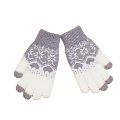 China Touch Screen Magic Men Plain Winter Gloves Warm Stretch Knitted Wool Mittens Gloves for sale