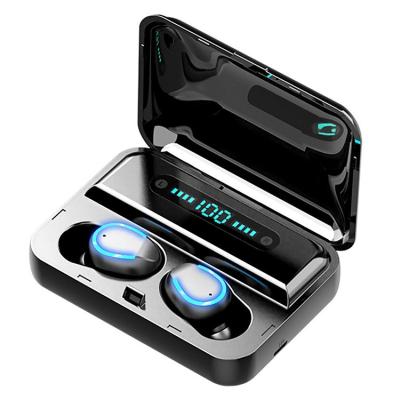 China F9-5 LED Light TWS Earphone Mini Wireless Earbuds Loud Bass Waterproof High Fidelity Noise With MIC Charging Box 2000Ahm for sale