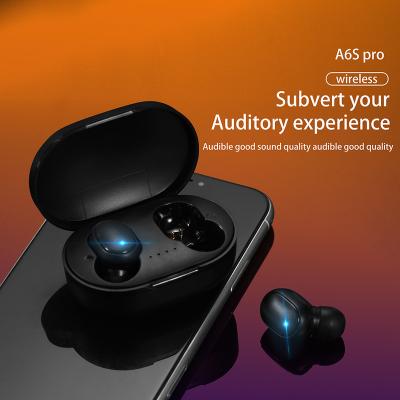 China Pro Tws Waterproof Hot Sale A6S Earbuds Mini Headset Earphone Sports With Charging Box For iPhone Huawei Sumsung XiaoMi Redmi Smartphone for sale