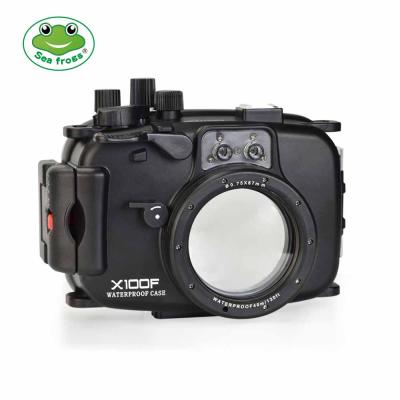 China Seafrogs Fiber Optic Dual Ports Waterproof 2020 Outdoor 40m Camera Diving Housing Underwater Case For Fuijifilm X100F for sale