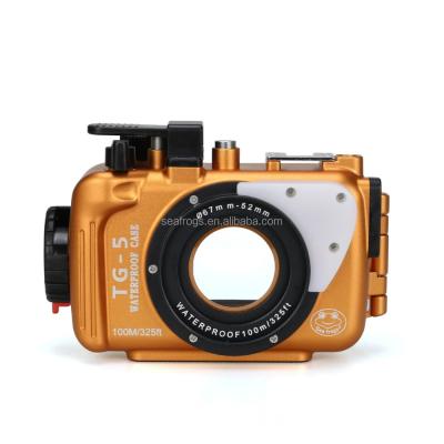 China Seafrogs 100m Camera Case Aluminum Scuba Diving Waterproof Housing Aluminum Case For OLYMPE TG5 for sale