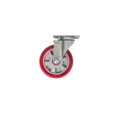 China swivel & Heavy Duty Rigid HT Less Noise Polyurethane 5 Inch Grocery Cart Caster Wheel for sale