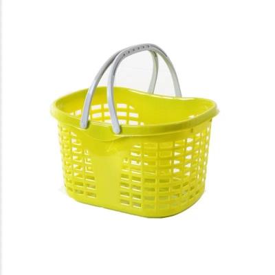 China HT Durable Customizable Size Cosmetics Plastic Mesh Shopping Hand Basket Supermarket for sale