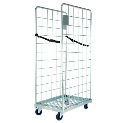 China HT Durable Mobile Supermarket Logistics Folding Roll Cages Trolley Container for sale