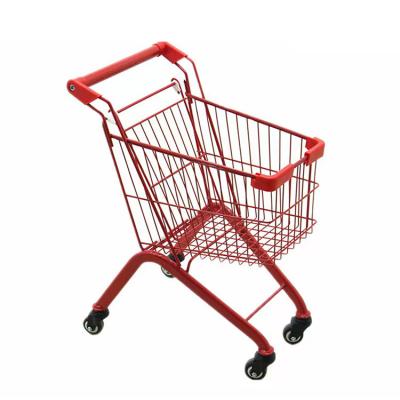 China HT Q195 Durable Steel Plastic Spray Stroller Toy Kids Shopping Trolley Cart For Super Market for sale