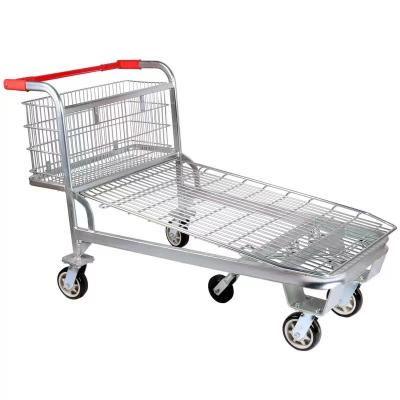 China Durable HT High Capacity Push Grocery Cart Foldable Cart With Wheels for sale