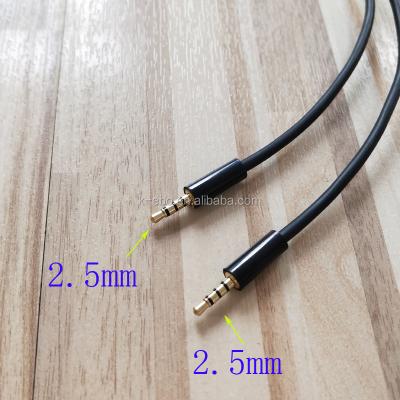 China 2.5mm malel to 2.5mm male male to AUX cable. 2.5mm Male 4 Pole Earphone Audio 1meter 3ft for sale