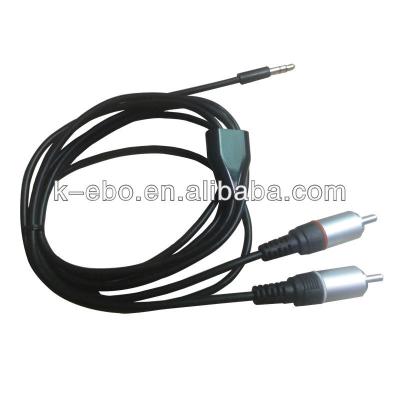 China Projector 1.5meter 3.5mm male to 2RCA male cable. for sale