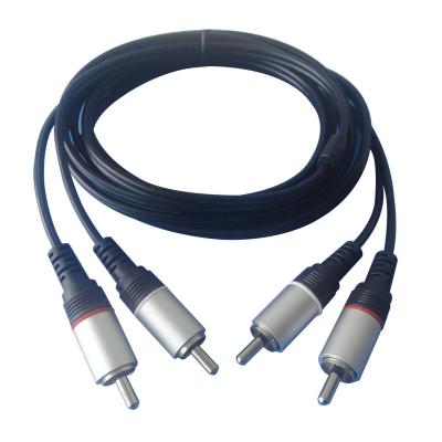 China Speaker 2 aux. RCA to 2 RCA audio cable 2meter 6ft for sale