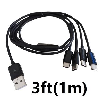 China MP3/MP4 Player 1m 3ft 4 In 1 Multiple Type C Cable USB Charging Charging Type C USB Adapter for sale