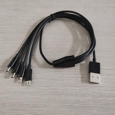 China MP3/MP4 Player 50cm Mic USB Multi-charging Cable, 4 in 1 Android Mobile Phone Fast Charger Cable for Different Android Phones for sale