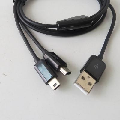 China MP3/MP4 player 2 in 1 mini power 2 usb cable charger mini usb devices for sale