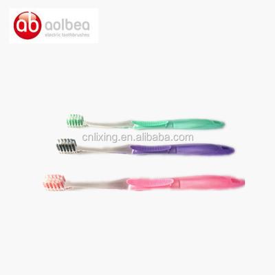 China ALB-4006 Disposable clean dupont double soft nylon small head adult toothbrush for sale