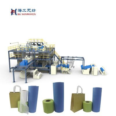 China High Accuracy Factory 1600-3200mm PP Machinery Nonwoven Fabric Production Line Price, Nonwoven Manufacturing Machine for sale