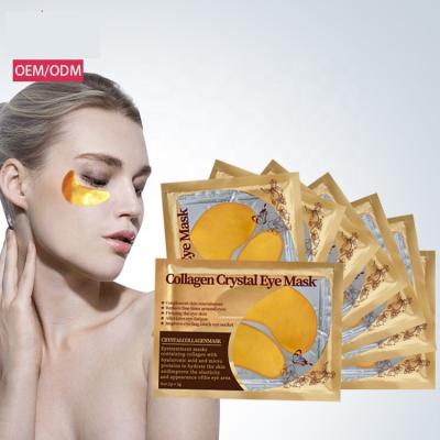 China Korean Wholesale Anti-Puffiness OEM Skin Care 24k Gold Gel Under Eye Pads Brighten Dark Circles and Wrinkle Private Label Beauty Eye Mask for sale