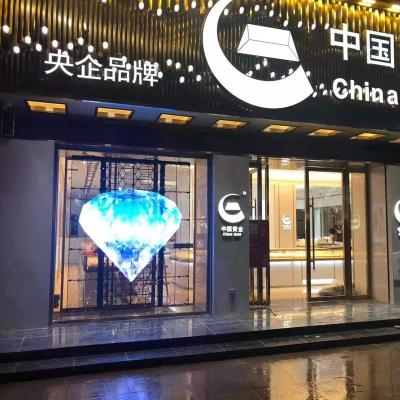 China Indoor Store Window Led Display Transparent Curtain Led Screen Transparent Glass Led Screens for sale