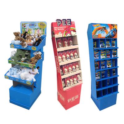 China Retail Box Shelving Custom Logo Funko Pop Cardboard Display Stand Floor Display Racks for sale