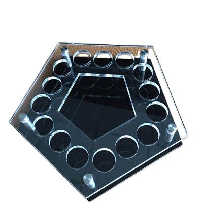 China 16 Slot Stackable Clear Acrylic Lipstick Display Stand for Eco-friendly Retail Shops for sale