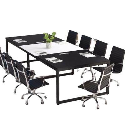 China 8ft Traditional Design Metal Meeting Room Table and Chairs Set for Small SOHO Office for sale