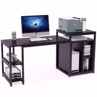 China Commercial Soho Home Office Desk with Book Shelves Modern Furniture Metal and Wood for sale