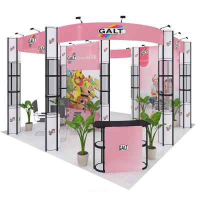 China Regular Size Foldable Food Kiosk with LED Glass Display and Store Display Function for sale