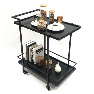 China Mail Packing N 3 Tier Steel Trolley Simple Design Foldable Mini Food Serving Hotel/Tea for sale