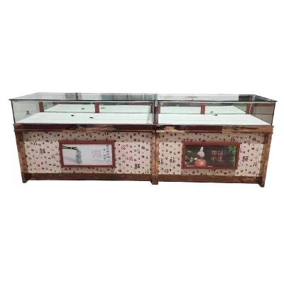 China Custom Logo Commercial Sectional Furniture with Glass Display Cabinet and LED Lights for sale