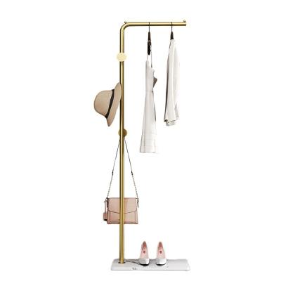 China Boutique Shops Display Stands Customized Stainless Steel Clothing Hangers in Golden Color for sale