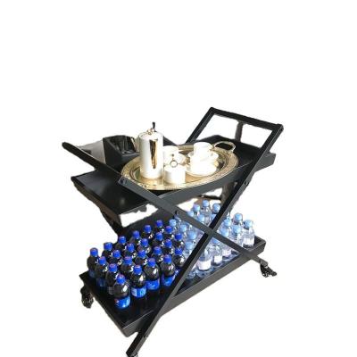 China Customized Logo Metal Movable Trolley Hand Carts for Hotel and Medical Customized for sale