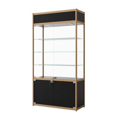 China Lockable Aluminum Glass Display Showcase Cabinet for Jewelry and Museum in 1800*1800*2000 Size for sale