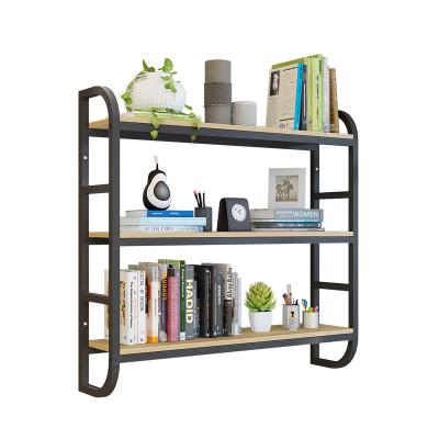 China Etagere Mural Wooden Wall Hanging Shelves 3 Tiers Floating Wall Shelf for Living Room for sale