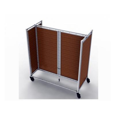 China Metallic Slat Wall Display Rack for Clothing Shop Boutique Stand Clothing Stand Rack for sale