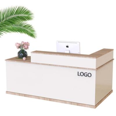 China Office Furniture Modern Design White Reception Desk Counter for Convenience Store for sale