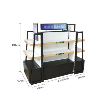 China Veneer Cosmetic Retail Shelf Gondola Shelving for Simple and Beautiful Display for sale