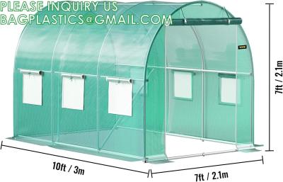 Cina Portable Plant GreenHouse Zippered Door Windows, Galvanized Steel Hoops, Glass Greenhouse, Polycarbonate Greenhouse in vendita