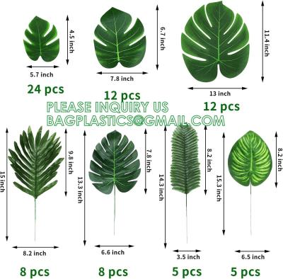 China Kinds Artificial Palm Leaves Tropical Fake Leaves, Monstera Leaf Faux Leaves Party Table Decoration Wedding Birthday for sale