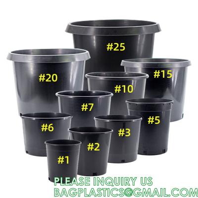 China Multi Drainage Holes, Plastic Black Square Plant Flower Nursery Pot, Planter Plant Flower Seedling Nursery Pots for sale