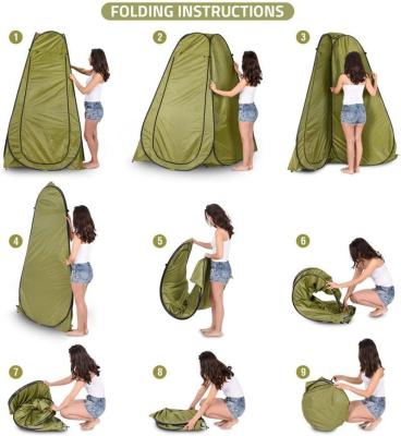 중국 Pop Up Privacy Tent Shower Tent Portable Outdoor Camping Bathroom Toilet Tent Changing Dressing Room Privacy Shelters 판매용