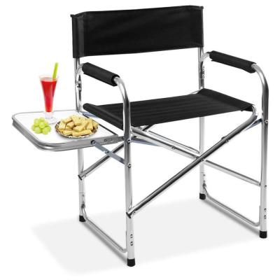 Cina Promotional Folding Lightweight Aluminum Dining Director Chair Adjustable Outdoor Foldable Metal Director Chairs in vendita