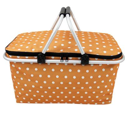 China Picnic Baskets, Wholesale Hot Sales Retail Foldable Supermarket Shopping Basket Mesh Shopping Basket Mini for sale