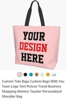 중국 Custom tote bag Design Your Own Text/Logo/Image Personalized Tote Bag Portable Aesthetic 판매용