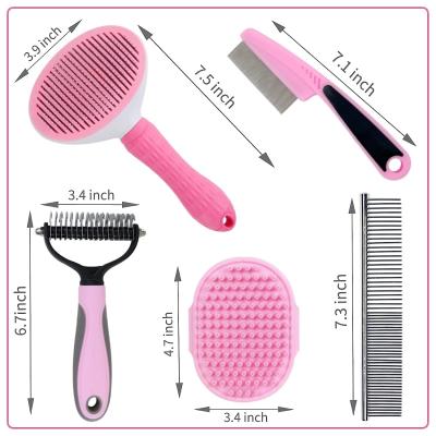 Cina Dog Brush Grooming Kit 5 In 1 Shedding - Dog Grooming Dog Brush for Shedding Haired Dogs, Deshedder Brush for Dogs in vendita