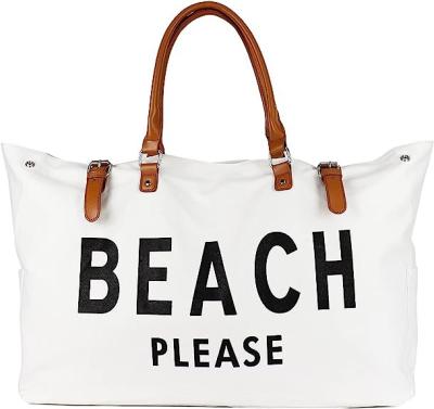 중국 Extra Large Canvas Beach Bag Beach Tote Bag For Women Waterproof Sandproof, Canvas Tote, Cotton Bags, Travel Bag 판매용