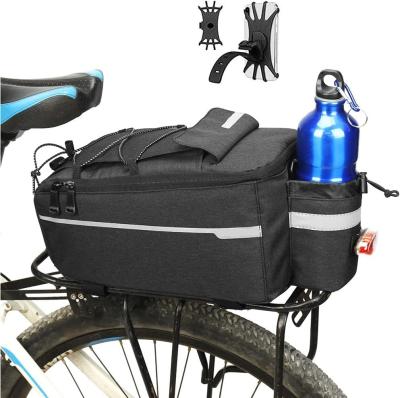 Cina Bike Rear Rack Bag 10L Insulated Bike Trunk Cooler Reflective Bicycle Rear Seat Cargo Bag Water Resistant Bike in vendita