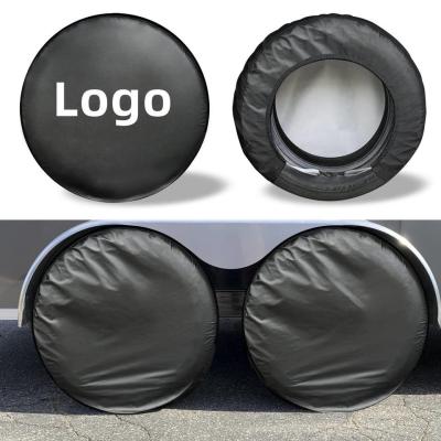 China 17 Inch Spare Tire Cover PVC Leather Waterproofs Dust-Proof Universal Spare Wheel Tire Cover Fit for Jeep,Trailer, for sale