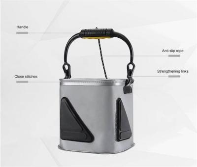 Cina Portable Fishing Water Pail for Camping Traveling Hiking Fishing Boating Gardening with 4.5 Meters Rope in vendita