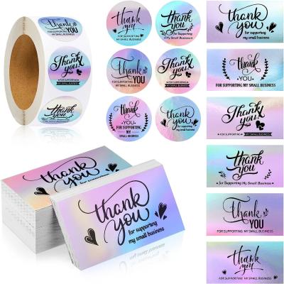 China Thank You Cards, Christmas Stickers Set,  Thank You Business Card Thank You Roll Labels Thank You for Support for sale